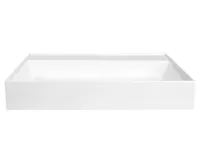 SAPHO GODIVA umyvadlo, litý mramor, 68x44cm, bez otvoru, bílá (8)