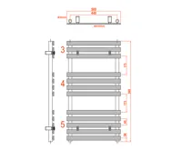 SAPHO JALOUSI otopné těleso 500x940mm, bílá (7)