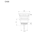 Výpusť neuzavírací celokovová bez přepadu, pochrom. mosaz, ø 5/4" (1)