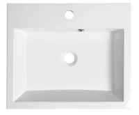 SAPHO ORINOKO umyvadlo, litý mramor, 50x42cm, bílá (5)