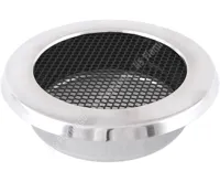 HS Flamingo Krbová mřížka KULATÁ 100 mm broušený chrom