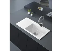 SAPHO AVORIA keramický dřez s odkapem, 86x51 cm, bílá (4)