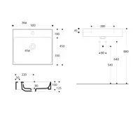 KERASAN CENTO keramické umyvadlo 50x45cm, bílá (3)