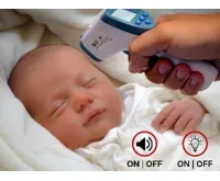 BGS Čelní teploměr, bezkontaktní, infračervený, k měření teploty těla a předmětů, 0–100° (2)