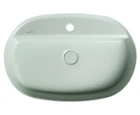 ISVEA INFINITY OVAL keramické umyvadlo na desku, 60x40cm, zelená mint (3)