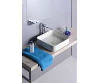 SAPHO BLADE keramické umyvadlo na desku, 40x40cm, bílá (7)