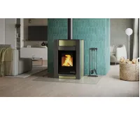 HS Flamingo Krbová kamna AQUAFLAM VARIO ® KALMAR 11kW olivová (teplovzdušná verze) (17)