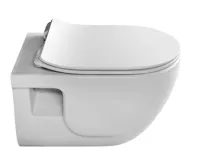 SAPHO BRILLA CLEANWASH závěsná WC mísa s bidetovou sprškou, Rimless, 36,5x53cm, bílá (4)