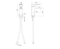 SAPHO DIMY stojánková bidetová baterie, chrom (2)
