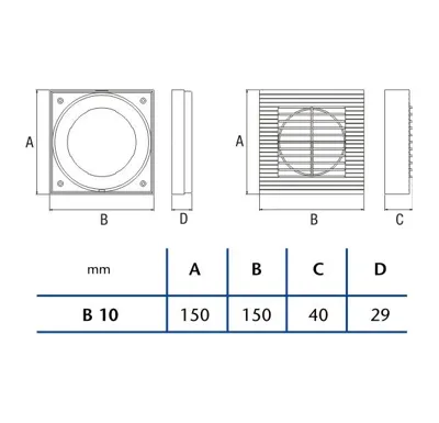 CATA Souprava pro montáž ventilátoru B-10 do okna