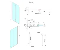 GELCO LORO vanová zástěna skládací 900mm, čiré sklo (4)
