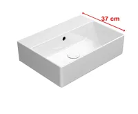 GSI KUBE X keramické umyvadlo 50x37cm, broušená spodní hrana, bez otvoru, bílá ExtraGlaze GSI KUBE X keramické umyvadlo 50x37cm, broušená spodní hrana, bez otvoru, bílá ExtraGlaze