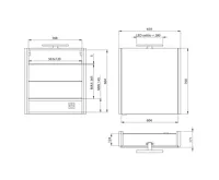 SAPHO LUCIE galerka s LED osvětlením, 65x70x17cm, bílá (8)