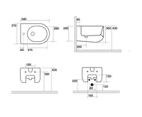 KERASAN FLO bidet závěsný 37x54cm, bílá (2)