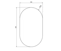 AQUALINE VORA oválné zrcadlo s broušenou hranou 50x85cm, CU free (5)