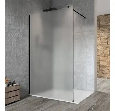 GELCO VARIO BLACK jednodílná sprchová zástěna k instalaci ke stěně, matné sklo, 1000 mm