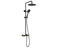 SAPHO SOLARIS sprchový sloup s termostatickou baterií, černá/zlato mat SAPHO SOLARIS sprchový sloup s termostatickou baterií, černá/zlato mat