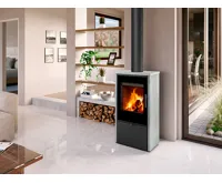 ROMOTOP Krbová kamna LAREDO F Kámen, celoplošná skleněná dvířka (2)