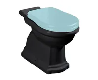 KERASAN RETRO WC kombi mísa 38,5x72cm, spodní odpad, černá mat