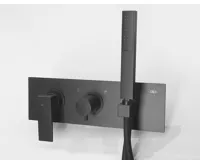 SAPHO DIMY podomítková sprchová baterie s ruční sprchou, 2 výstupy, černá mat (3)