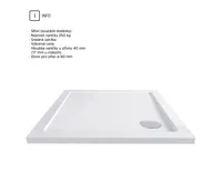 Čtvercová sprchová vanička, SMC (2)