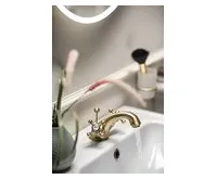 SAPHO ANTEA stojánková umyvadlová baterie s výpustí, bronz (1)