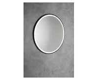 SAPHO KADRIS kulaté zrcadlo s LED osvětlením ø 60cm, černá mat (1)