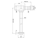 SAPHO MINIMAL umyvadlový sifon 5/4", odpad 32 mm, nerez mat (4)