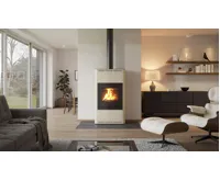 HS Flamingo Krbová kamna AQUAFLAM ® 17 s výměníkem - krémová, manuální regulace (7)