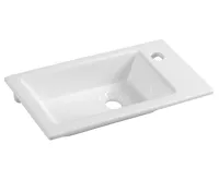 AQUALINE ZUNO 50 keramické umývátko nábytkové 50x25cm, bílá
