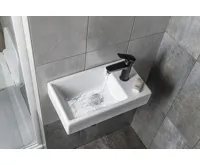 SAPHO MINOS keramické umývátko, 45x26cm, baterie vpravo, bílá (6)