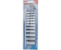 BGS Sada nástrčných dvanáctihranných hlavic, prodloužené, 10 mm (3/8"), palcové velikosti, (3)