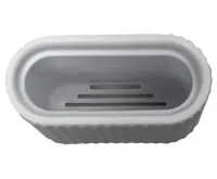 AQUALINE WC silikonová štětka závěsná/na postavení, bílá (3)
