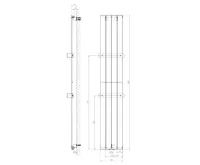 SAPHO COLONNA otopné těleso 298x1800mm, břidlice s texturou (4)