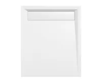 POLYSAN VARESA sprchová vanička z litého mramoru se záklopem, obdélník 110x90cm, bílá