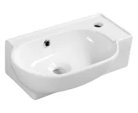 SAPHO YUMO keramické umývátko rohové 45x28cm, bílá SAPHO YUMO keramické umývátko rohové 45x28cm, bílá