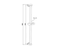 Posuvný držák sprchy 665 mm (1)