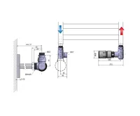 SAPHO CORNER COMBI připojovací sada ventilů termostatická, pravé provedení, černá mat (2)