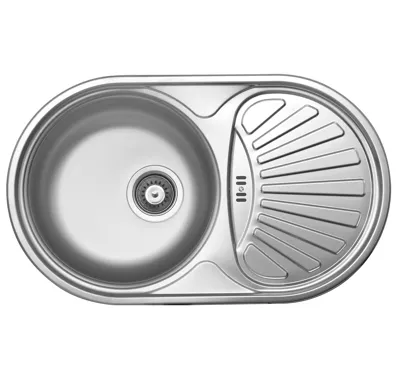 NOVASERVIS Dřez 44x74 s odkapem a přepadem nerez - DR44/74