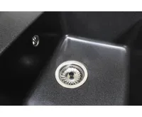 GRANISIL CORTES 570.5 Granitový dřez s odkapem, černý (8)