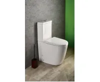 SAPHO TURKU WC kombi, zvýšený sedák, Rimless, spodní/zadní odpad, bílá (6)