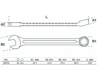BGS Klíč očkoplochý, 30 mm (1)