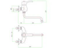 SAPHO KIRKÉ nástěnná baterie, chrom (2)