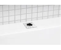 SAPHO Sprchová průchodka na okraj vany včetně hadice F1/2"-M3/8" , hranatá, chrom (4)