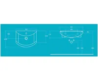 AQUALINE ZERO keramické umyvadlo nábytkové 55x43,5cm, bílá (5)