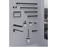 GEDY PIRENEI pevný držák ručníků 410mm, černá mat (3)