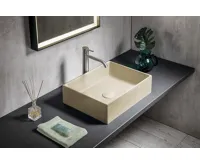 SAPHO FORMIGO betonové umyvadlo na desku, 47,5x36,5cm, žlutá mat (3)