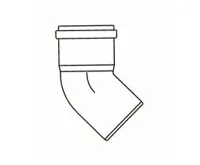 ALMEVA STARR koleno 45°  80mm