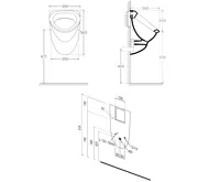 ISVEA DYNASTY urinál s automatickým splachovačem 6V DC, zakrytý přívod vody, 39x58 cm (3)