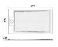 GELCO EMA sprchová vanička z litého mramoru, obdélník 120x80cm, bílá (6)